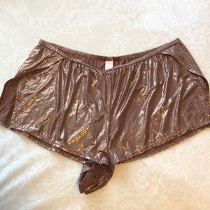 VS Gold Sparkly Shorts